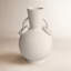 Ceramic Textured Decorative Vase with Ring Handles-1491617800