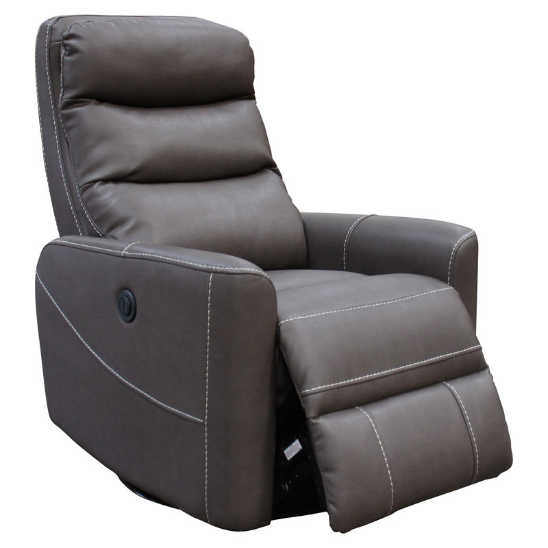 Fauteuil inclinable et pivotant manuel 31 po avec accoudoirs encastrés Casarez, Brume, Manuel