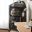 Armoire de coin en acrylique noir et acier-1825702913