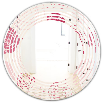Miroir de salle de bain style chalet Americana Wave roses