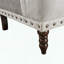 Fauteuil d'appoint capitonné avec garniture cloutée (beige)