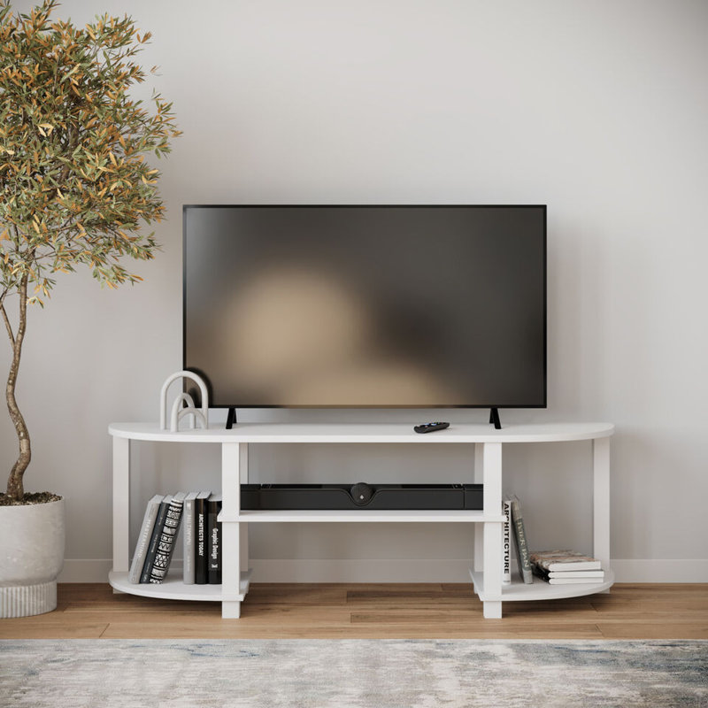 Sireli Unfinished TV Stand for TVs up to 55", White