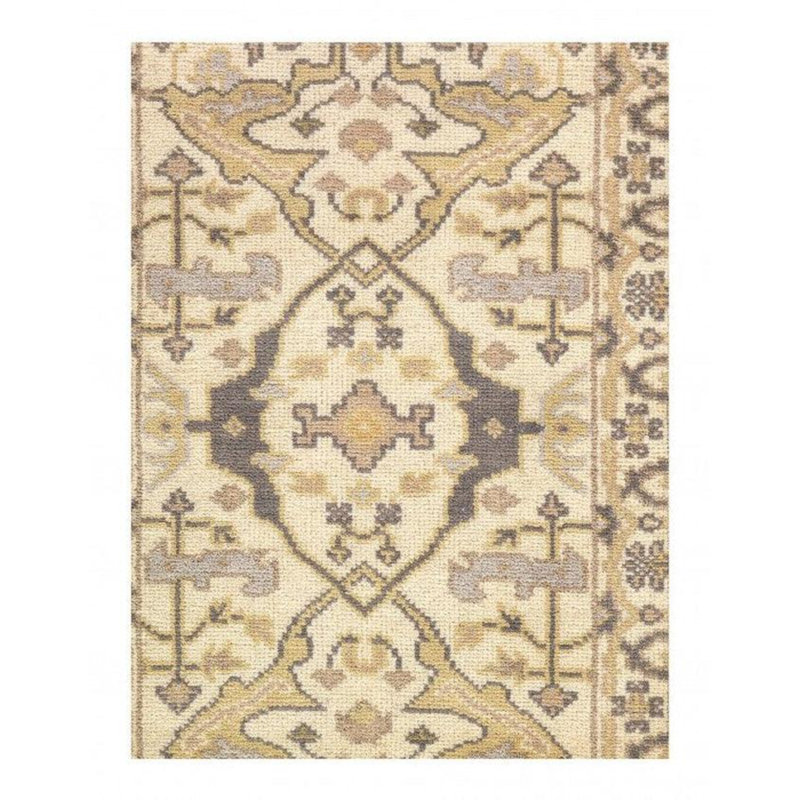 Wool Oriental Area Rug in Ivory