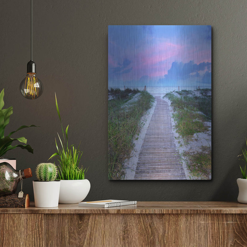 «Sunrise Walk» par Jack Reed, art mural en métal, H 16 po x l 12 po
