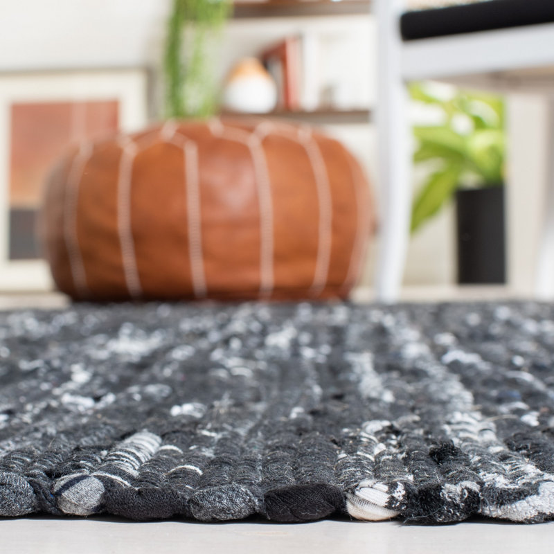 Rag Rug Hand Woven Cotton Rug, Square 6'