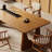 Brown Rectangular Solid Wood Dining Table-108205876