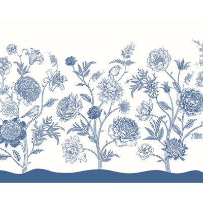 Murale verte Jacobean Rose Trail