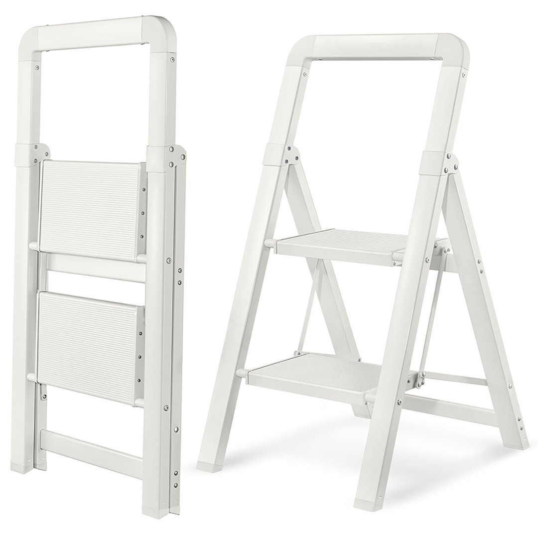 Step Ladder 2-Step Aluminum Folding Ladders