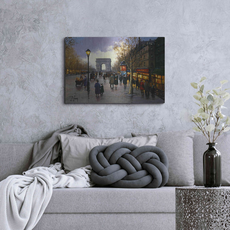 «I love you Paris» par Anthony Casay, art mural en métal, H 24 po x l 36 po