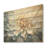 White And Blue Dahlia Flower Minimalism - Dahlia Wood Wall Art On Natural Pine Wood-135939268