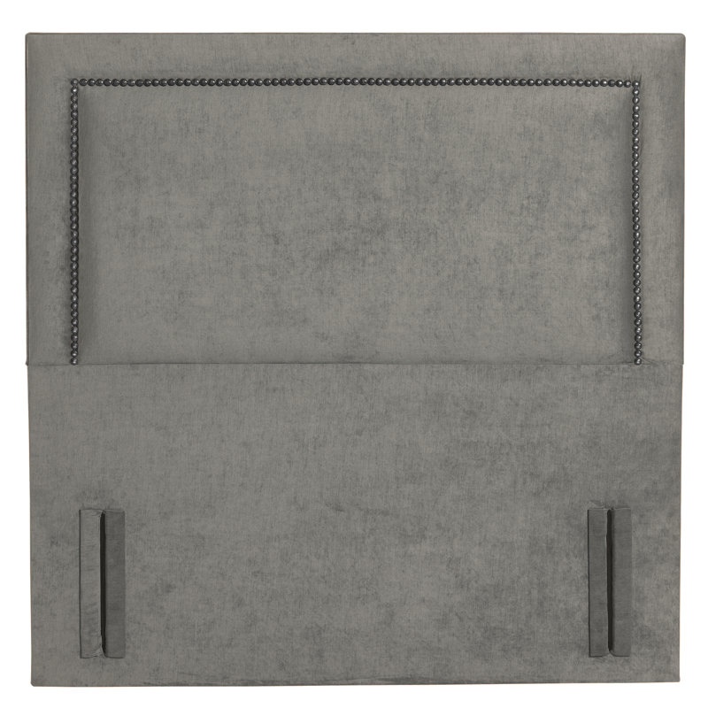 Cherene Upholstered Velvet Headboard, Double (4'6), Silver