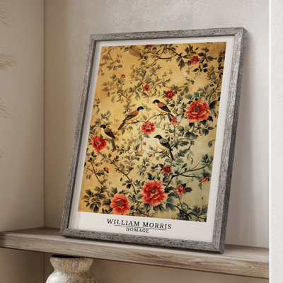 WM MORRIS Series CLIV Framed Print - Solid Wood