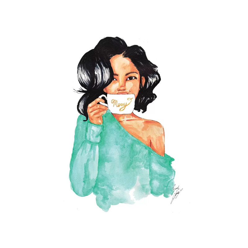 « Merry mug » par Brooke Ashley, reproduction d’art, Toile tendue, Pas de tapis, H 12 po x l 8 po x P 0,75 po
