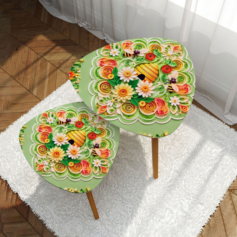 Ensemble de 2 tables gigognes Triangle Nesting