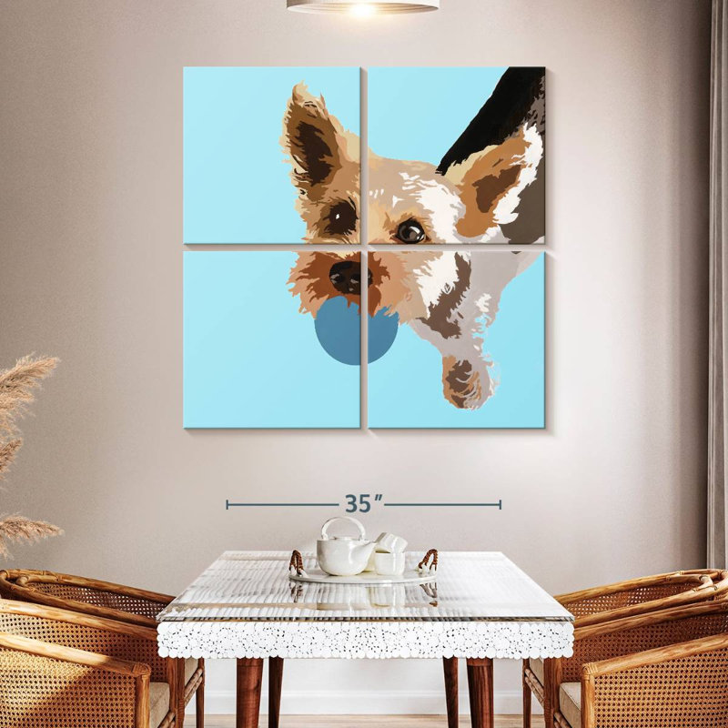 Brampt Rex On Light Blue, 45" H x 45" W