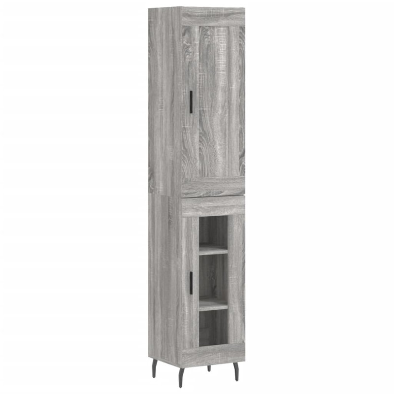 34.5cm Sideboard, Grey Sonoma