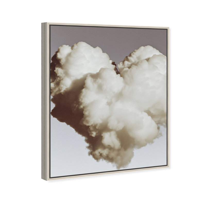 Cloud Love III Canvas Landscape & Nature Print by Oliver Gal, Black Frame, 16 x 20, Silver Floater Frame, 17"H x 21"W