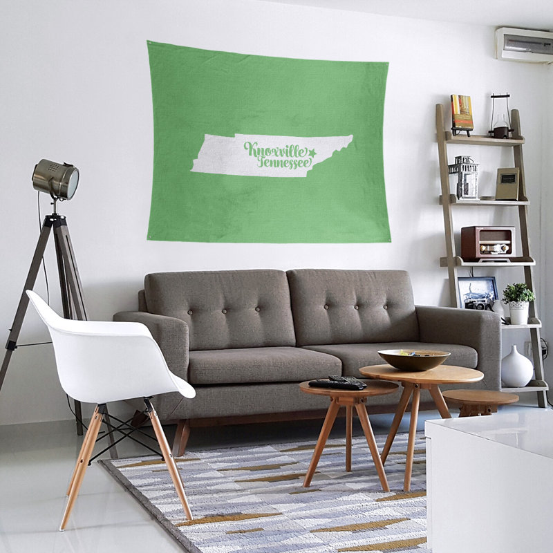 Tapisserie de Knoxville, Tennessee, H 104 po x l 88 po, Vert