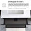 36 po W Meuble-lavabo mural simple gris avec lavabo