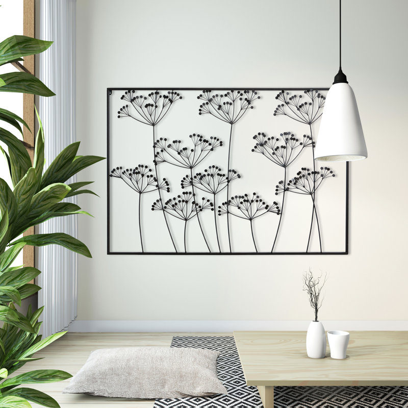 Fleurs de prairie abstraites, 43,25 po