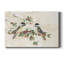 Chickadees and Holly, toile tendue avec châssis de qualité supérieure - prête à être accrochée-2137658875