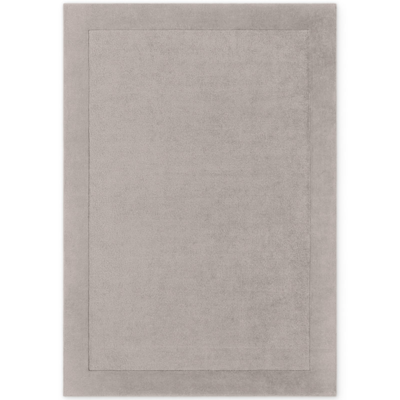 Villeroy & Boch Wool Rug Kivi - Soft Natural Living room Rug with Border, Handmade & Natural, Modern Design, Grey