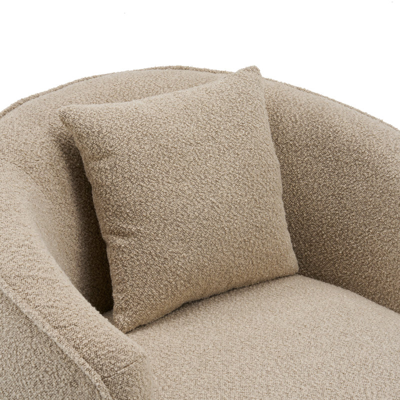 Fauteuil d'appoint pivotant Modern Boucle, Café