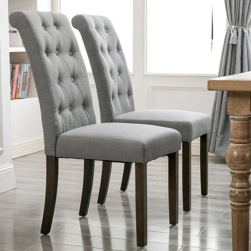 Chaise Parsons rembourrée adnopoz, Gris