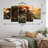 Rastafarian Man In Jungle Forest Sunset - Christianism Wall Decor - 5 Panels