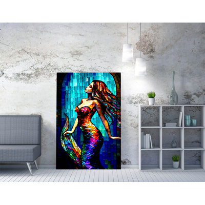 Young woman reading book by banksy Canvas Wall Art Print Picture