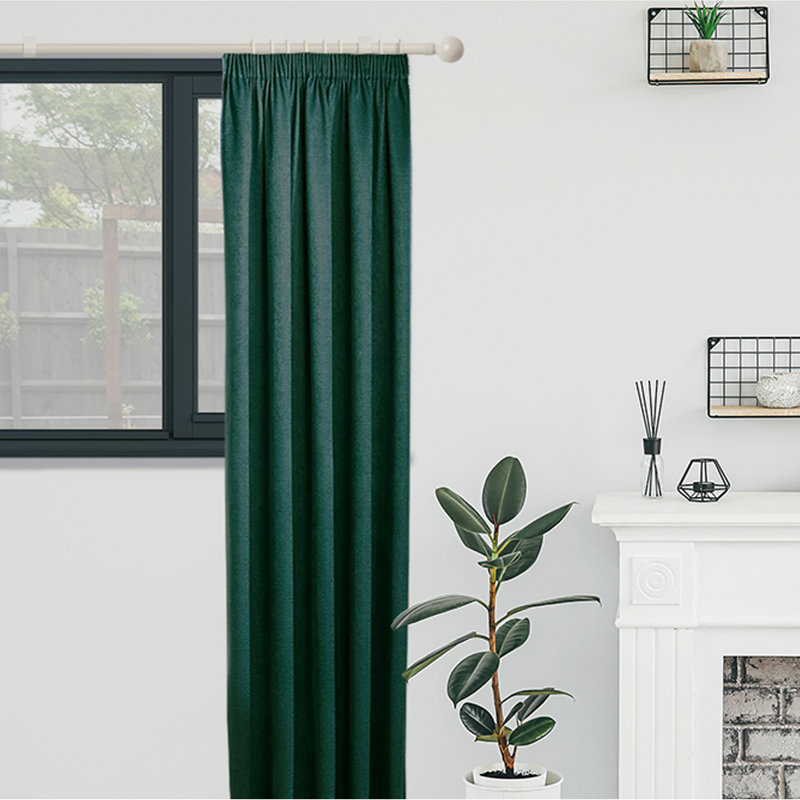 Olya Adjustable Single Curtain Pole, 4.5cm H x 210cm W x 7cm D, Cream