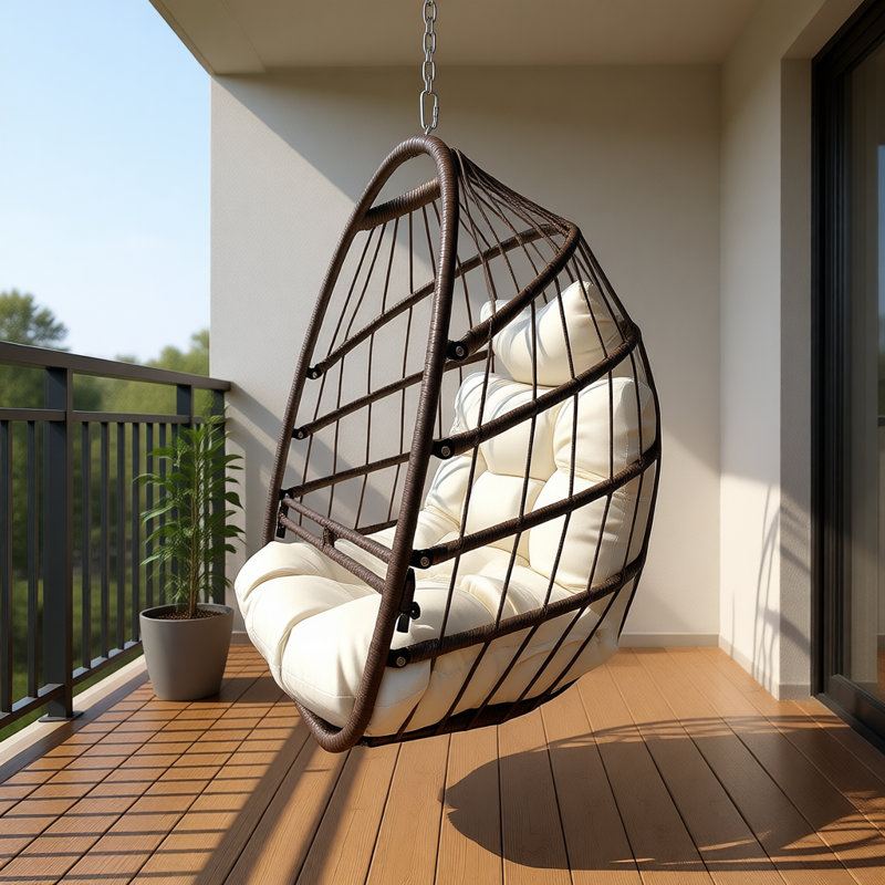 Balancelle suspendue intérieure / extérieure (support non inclus), Beige