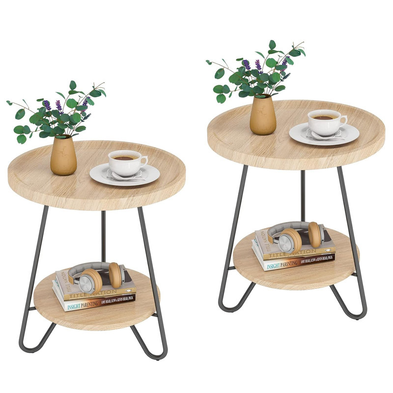 Geneane Tray Top End Table Set, Natural