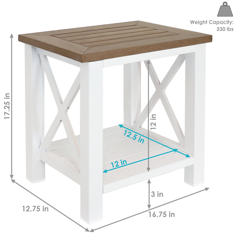 Aidden 16.75" x 12.5" x 17.25" Bathroom Shower Bench with Storage Shelf