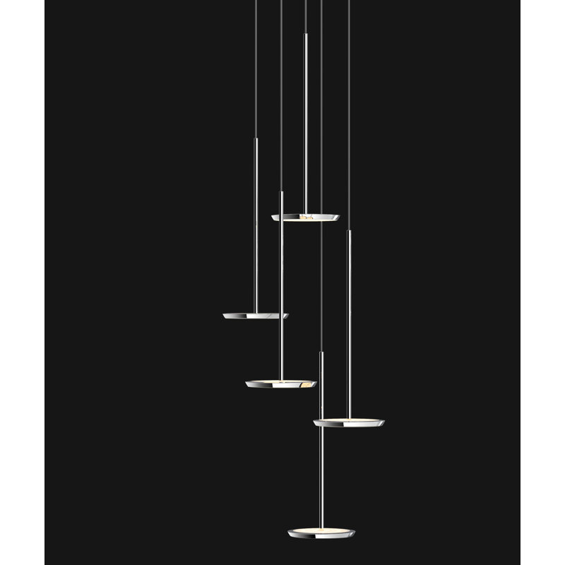 Sky Solo 5 Lights Chandelier, Silver
