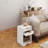 Modern Nightstand With 2 Drawers And Open Space, Golden Handles, Easy Assembly For Bedrooms And Living Rooms