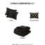 Édredon pour lit simple / simple TG à imprimé métallique avec 1 coussin et 2 taies décoratives, noir, rembourré, lavable à la machine, housse de coussin ultra-légère, rembourrage, imperméable et lavable-121170431-121170432