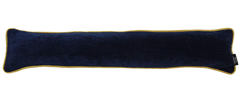 Alston Fabric Draught Excluder, Navy Blue/Ochre