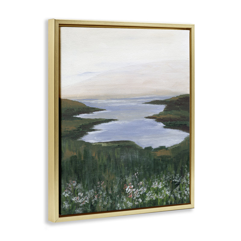 «Peaceful Greenery» par Lake Floating Frame, conception par Nikita Jariwala, H 21 po x l 17 po