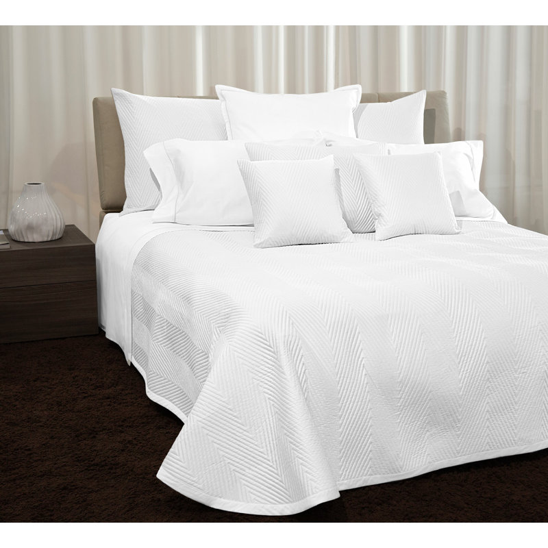 Letizia Coverlet, King Coverlet, White