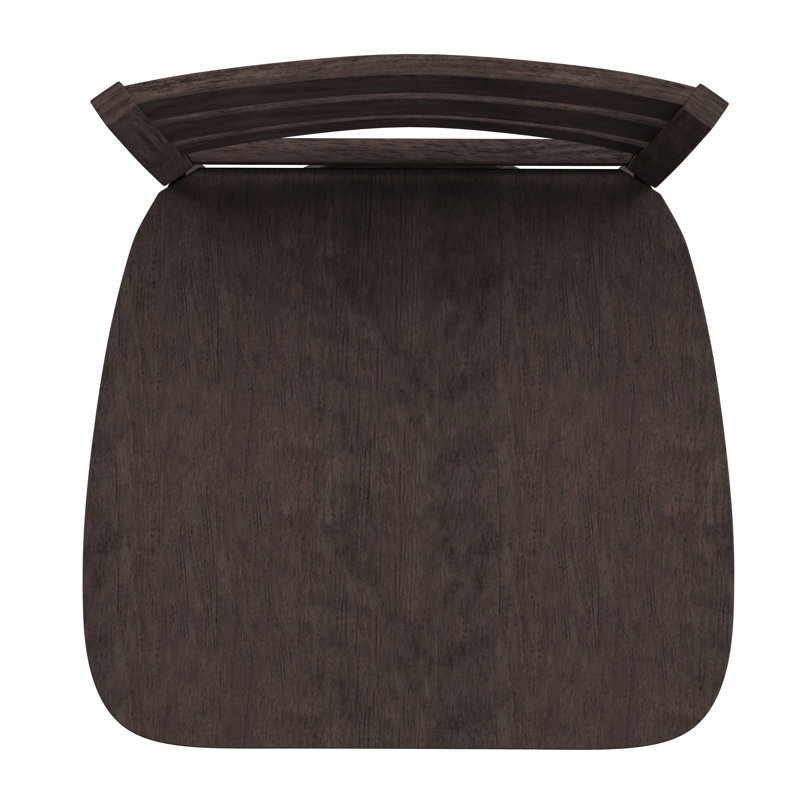 Laurel Ladderback Wooden Swivel Dining Stool With Footrest, Espresso, Counter Stool (25” Seat Height)