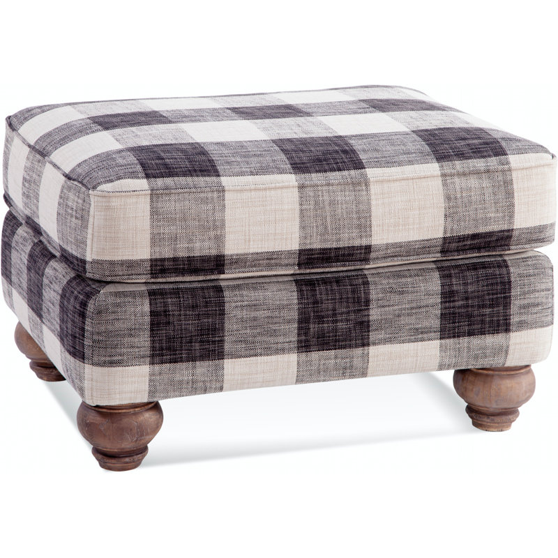 Artisan Landing Ottoman, Black Buffalo Check; 0120-81, Sunweather
