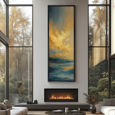 Ocean Abstract Art Extra Large Pictures Framed Canvas Print Wall Art