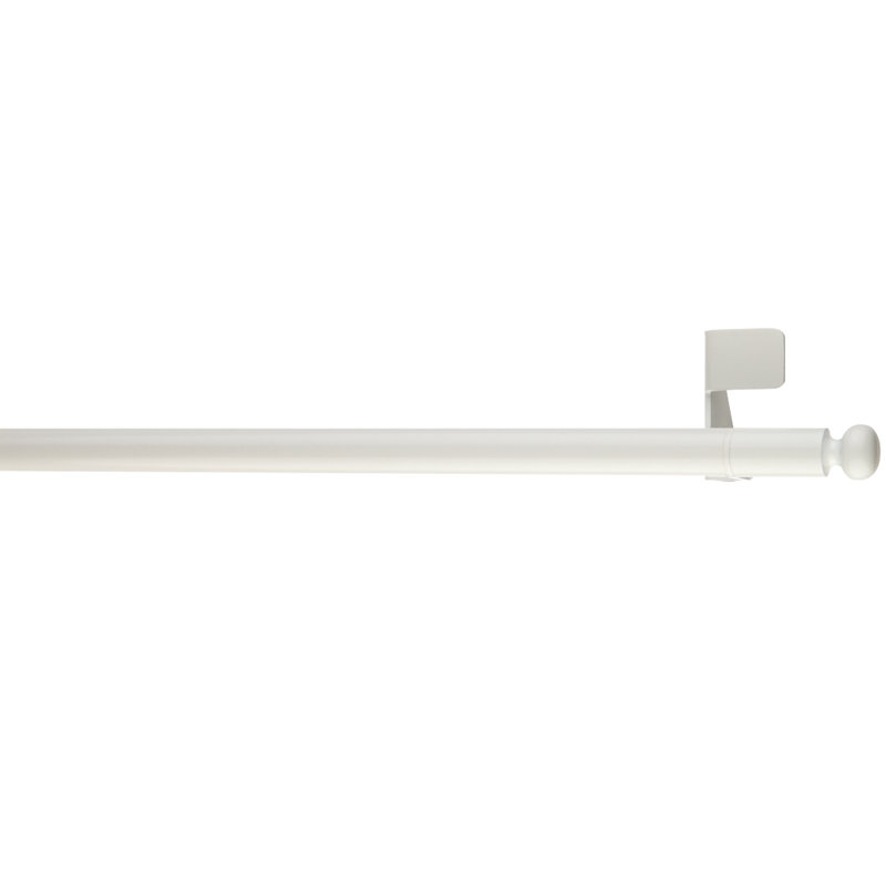 Balance Curtain Single Pole, 80 cm - 110 cm L, White