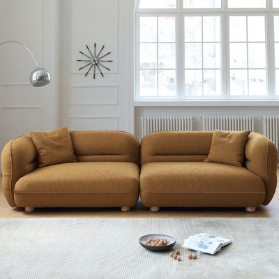 Brown Velvet Modular Sofa cushion couch