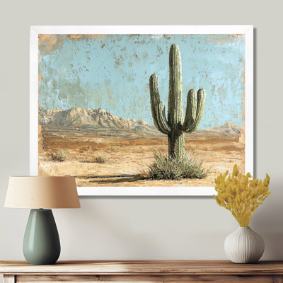 Cactus dans le désert I - art mural cactus
