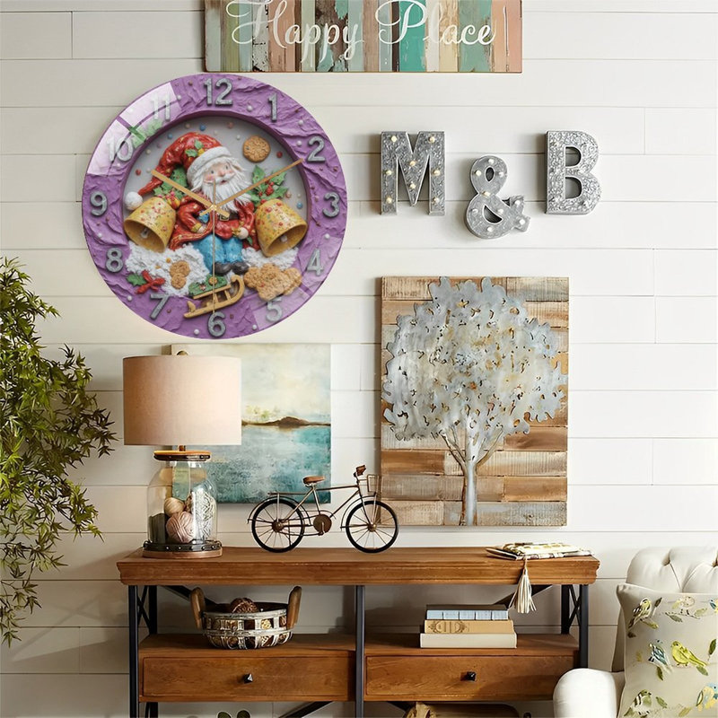 Horloge murale de Noël 12 po