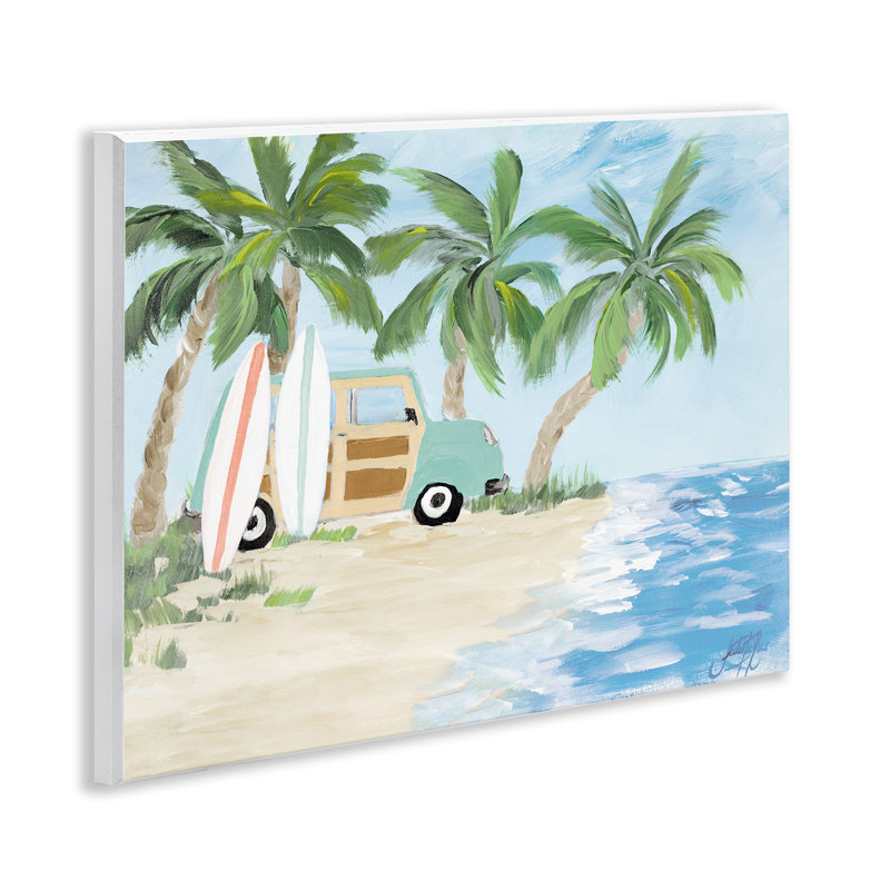 Planche de surf tropicales, art mural par Julie DeRice