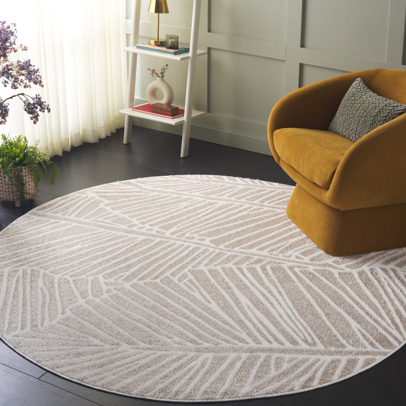 Tapis ivoire Maya 117, Rond 6 pi 7 po