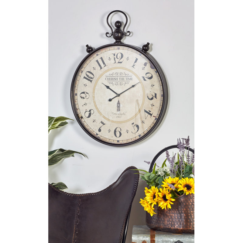 Horloge murale blanche Clements
